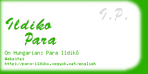 ildiko para business card