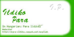 ildiko para business card